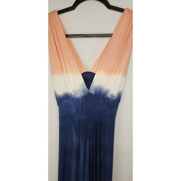 Fraiche by J V-neck Striped Maxi Jersey Dress Size S - Picture 5 of 6